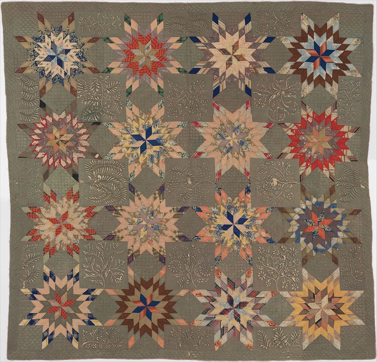 Quilt, Star of Bethlehem pattern variation by Ellen Morton Littlejohn